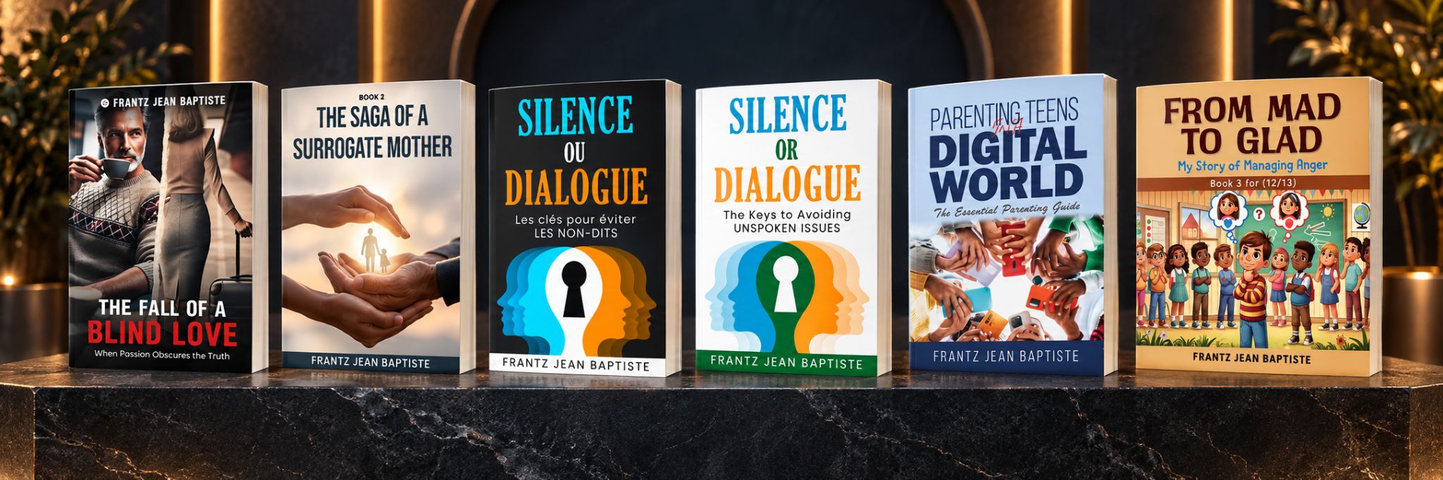 Troisième sélection de six livres de Frantz Jean Baptiste publiés par Legacy New Editions